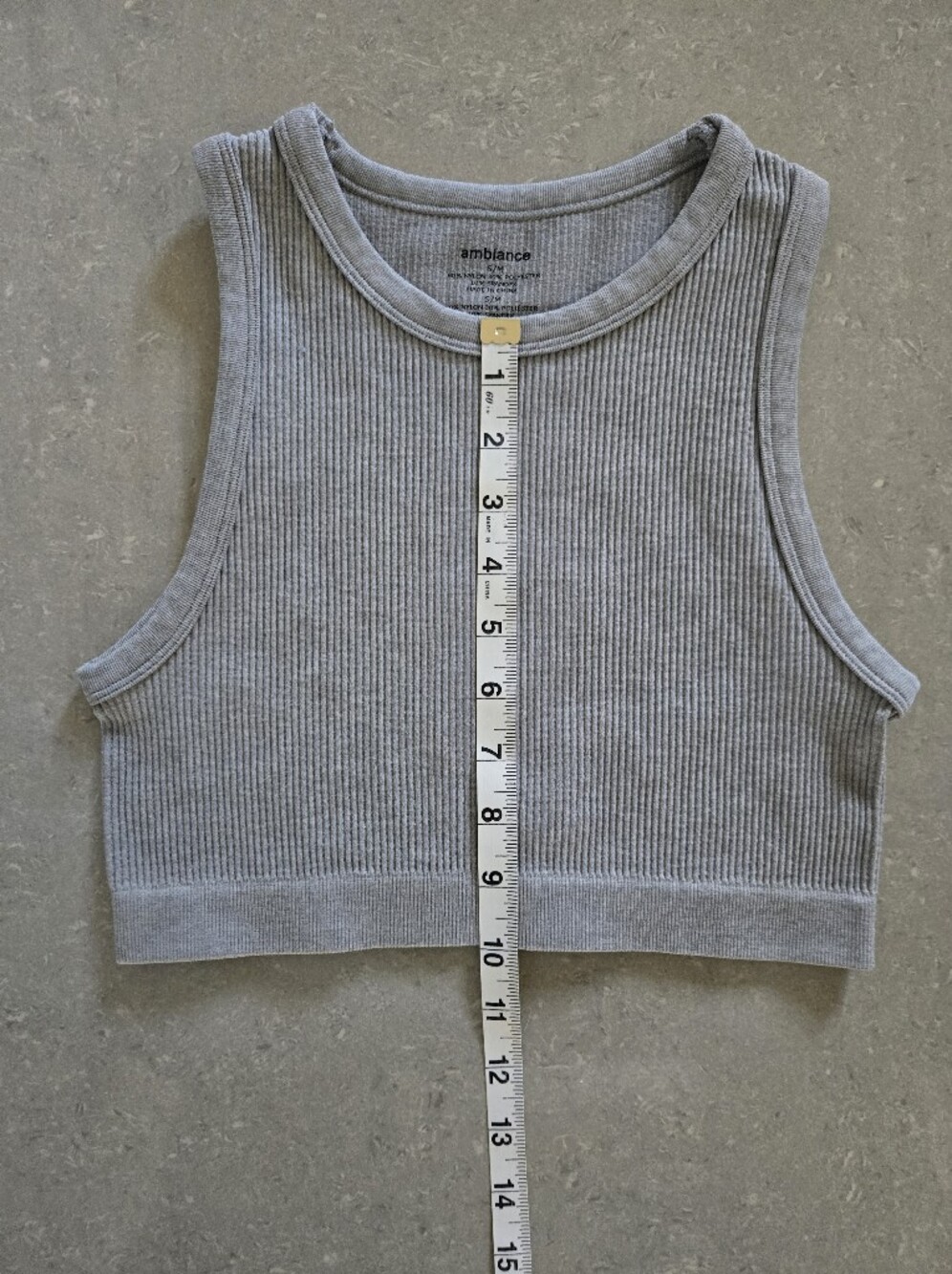 ambiance Ribbed Tank Top in Light Gray